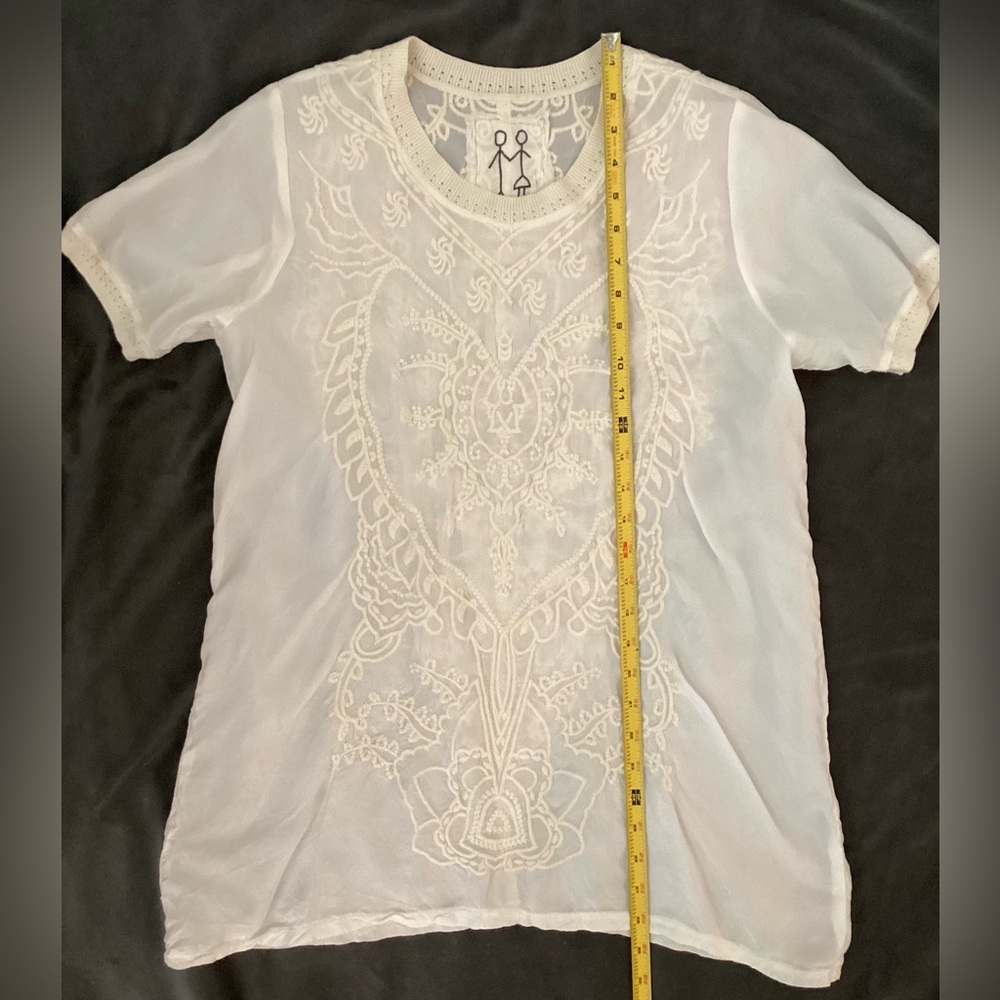 Johnny Was Off White Cupra Embroidered Blouse, XS. - Picture 10 of 10